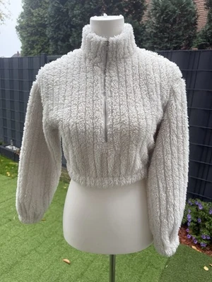 Shein Crop Pullover Teddy Fleece Pulli Sherpa Pullover Kuschelpulli Cropped - Bild 1 von 4