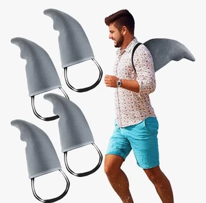 4-teiliges Haifischflossenkostüm Haifischflosse Kostüm Hai Zubehör leicht zu tragen Cosplay - Bild 1 von 4