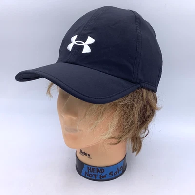 Under Armour Hat Cap Womens Logo Black OSFA Adjustable Strap Lightweight - Image 1 of 4