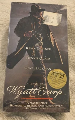 FACTORY SEALED Vtg/1994 WYATT EARP WB Collectors Classic Dbl VHS-Costner/Hackman - Image 1 of 4