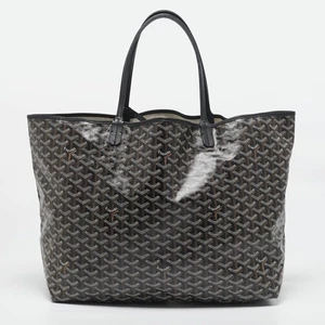 Goyard Black Goyardine Coated Canvas and Leather Saint Louis GM Tote - Picture 1 of 10