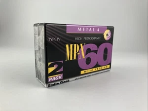 RARO - RadioShack MP-X 60 Metal Posición IV Audio Cassette Cinta Paquete de 2 NUEVO - Imagen 1 de 6