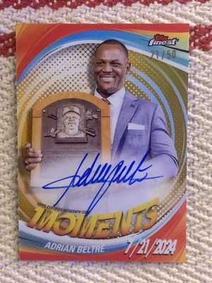 2025 Topps Finest - Finest Moments 亲笔签名 Adrian Beltre 金色折射器 /50 — 第 1/2 张图片