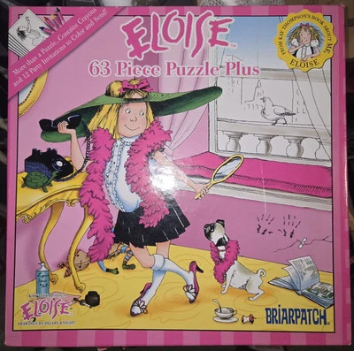 ELOISE 63 Piece Puzzle Plus size 13" x 13" w/ 4 crayons 12 Party Invitations NEW - image 1 of 4