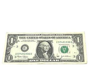 U.S. 2003, $1.00 FEDERAL RESERVE NOTE, Extra Fine, S/N C 57491936 D (#516) - Picture 1 of 2