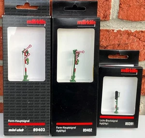 3x Märklin 89402 + 89391 Form-Hauptsignal Licht-Blocksignal Spur Z Set NEU! - Picture 1 of 3