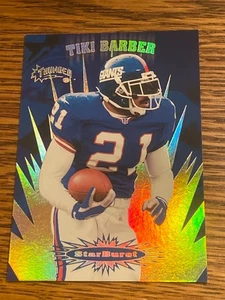 Skybox Thunder Starburst Tiki Barber 1998 #1 de 10 NY Giants Virginia Cavs - Imagen 1 de 2