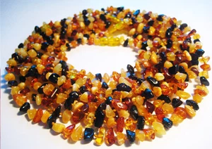 Lot-10 Natural  Baltic Amber NECKLACES Multicolor 13 inch long !!! - Picture 1 of 1