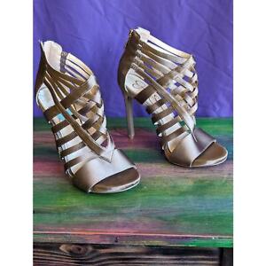 Jessica Simpson Gold Strappy Heels Size 6