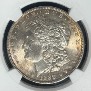 Dólar de plata Morgan 1888 ~ NGC MS 64 ~ HERMOSA MONEDA ~ REF#50-022 - Imagen 1 de 4