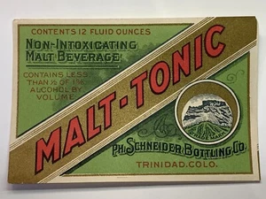 Ph. Schneider Malt Tonic rojo sobre verde 12 oz 1/2% 1933 - Imagen 1 de 2