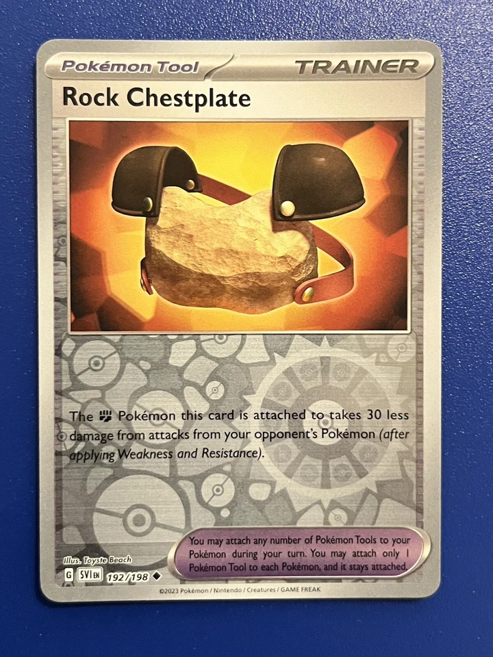 Pokémon TCG Rock Chestplate Scarlet & Violet-Base Set 192/198 Reverse Holo... - Image 1 of 1