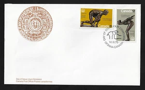 Canada FDIC — 1975, Olympic Sculptures: The Sprinter / The Plunger #656-657 - Bild 1 von 1