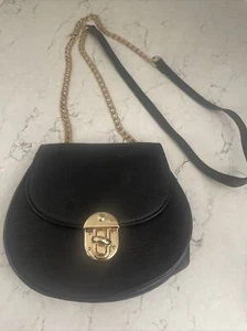 Melie Bianco Womens button zipped Crossbody handbag, black adjustable - Picture 1 of 9