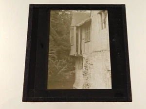 Antike Glas B&W Magic Laterne Schieber Ightham Mote Kent Außenfenster - Bild 1 von 3