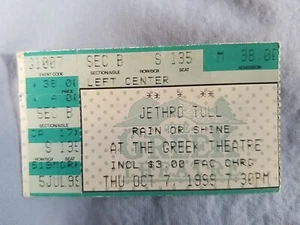 October 10-7-99 1999 JETHRO TULL Concert Ticket Stub Greek Theatre Los Angeles - Picture 1 of 2