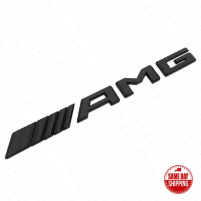 17+ Mercedes AMG Trunk Emblem Logo 3D Sticker Badge Decoration Sport Gloss Black - Image 1 of 4