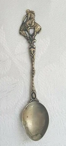 miniature silver spoon shaped like a rodeo rider Length of 10 cm - Picture 1 of 3
