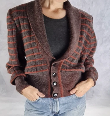 Vintage Salvatore Ferragamo Cardigan Sweater Womens Medium Alpaca Wool Blend - Image 1 of 4