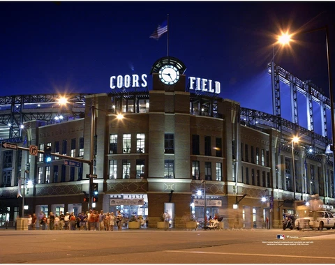 Coors Field Colorado Rockies Unsigned Main Entrance Exterior View Photo Cover