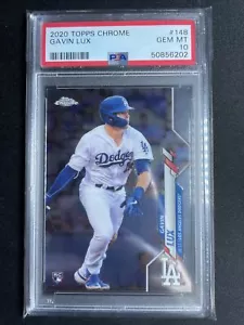 2020 Topps Chrome #148 Gavin Lux Dodgers RC Rookie PSA 10 GEM OTTIME CONDIZIONI - Foto 1 di 2