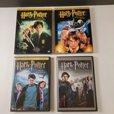 Harry Potter DVDs Movies Sorcerer Stone Chamber Prisoner Goblet of Fire 1,2,3,4 - Image 1 of 4