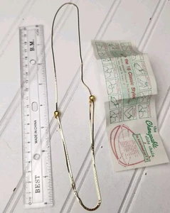 Vintage Changeable Slide Chain Necklace Gold Tone Vintage With Ball Design - Picture 1 of 10