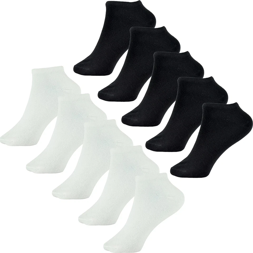 Damen Uni Sneaker Socken tief geschnitten Baumwolle 5er Pack stilvolle Frau Söckchen - Bild 1 von 1