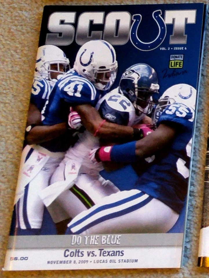 INDIANAPOLIS COLTS - HOUSTON TEXANS 2009 GAME PROGRAM - SUPER BOWL XLIV - MINT! - Image 1 of 1