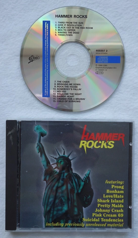 CD Hammer Rocks - Sampler - 1990 - CBS Records - NM/VG - Bild 1 von 1
