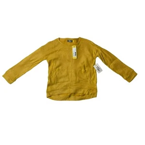 Rumi + Ryder Brushed Pocket Top Sweater Mustard Girls Small 6-7 NWT - Picture 1 of 2