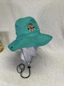 Jejus is our rock Kids  Sun Hat Turquoise with Stampede strap Snap up sides - Picture 1 of 16