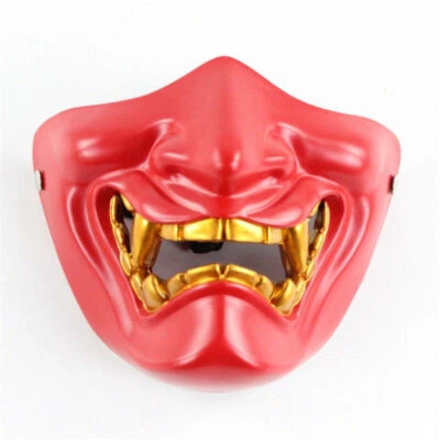 Japanese Evil Oni Noh Hannya Mask Resin Half Face Mask Halloween Cosplay Props - Image 1 of 4