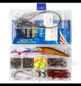 SHADDOCK 157 piezas señuelos de agua salada kit de aparejo de pesca surf cebo duro señuelo pececito - Imagen 1 de 6