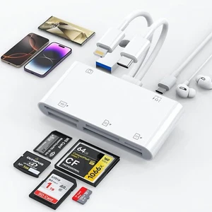 Card Reader for iPhone Camera 7-in-1 Multi USB 3.0 Digital Camera Adapter iPhone - Picture 1 of 8