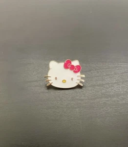 Hello Kitty Logo Pin NEW Cat Anime Japan Metal Enamel Pinback Brooch Jewelry - Picture 1 of 2
