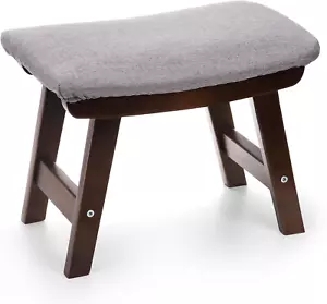 SOUJOY Small Foot Stool, Footrest Ottoman with Wood Legs, Sofa Tea Seat Stool  - Picture 1 of 12
