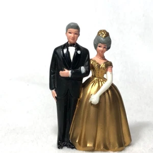 Vtg Wilton-Chicago Wedding Couple 50th Anniversary Cake Topper 1960's Hong Kong - Picture 1 of 11