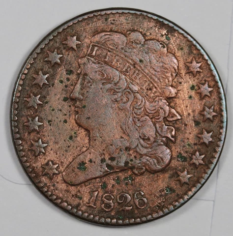 1826 Half Cent.   VF Detail.  186501 Cover