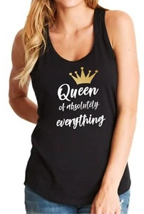 Camiseta sin mangas para mujer Queen of Absolutely Everything cumpleaños Navidad cumpleaños - Imagen 1 de 9