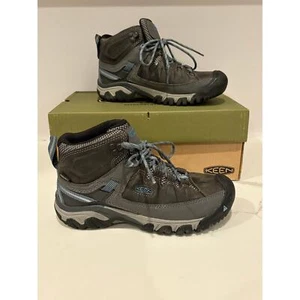 Keen Wmns Targhee 3 Keen Dry Waterproof Mid Boots 7 Magnet Atlantic Blue NEW BOX - Picture 1 of 8