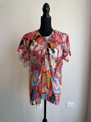 Camisa Top Marni Ranch Frontal - Forro Venere Rosa Claro Rojo Amarillo Foto 1 de 4