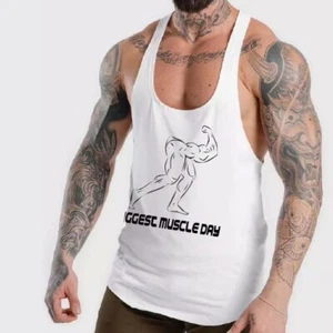 gym men's muscle sleeveless tank top The Biggest Muscle Brand - Picture 1 of 3