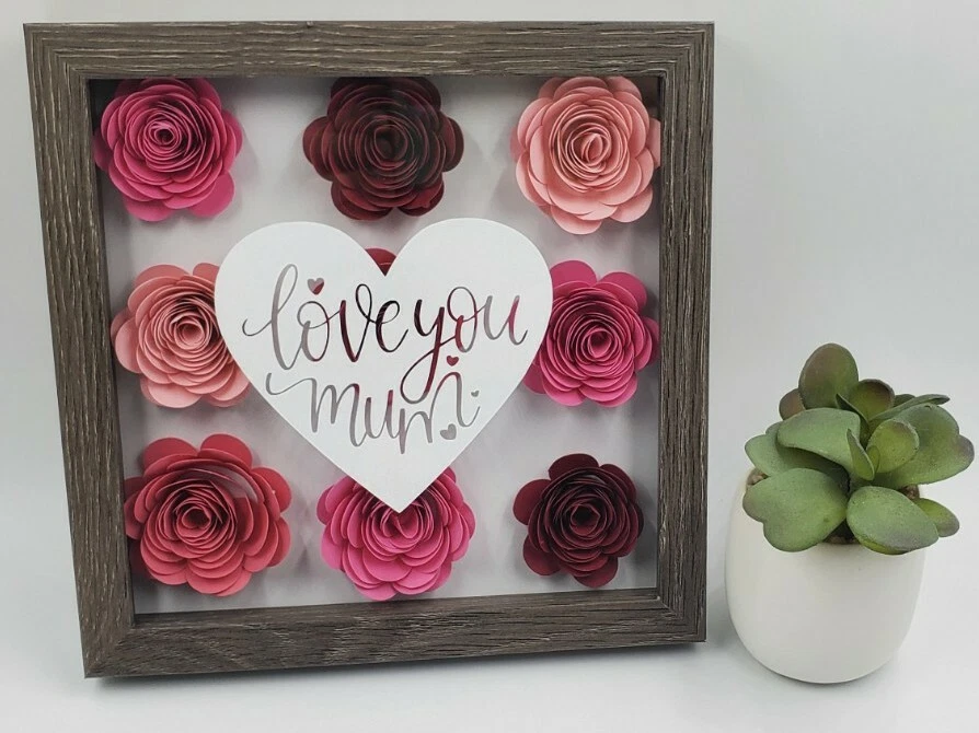 Shadow Box Paper Flower Gift for Mom - Image 1 of 4