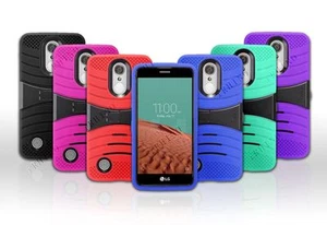 For Straight Talk LG Grace(LG L59BL) Armor Rugged kickStand Hybrid Cover Case - Picture 1 of 9