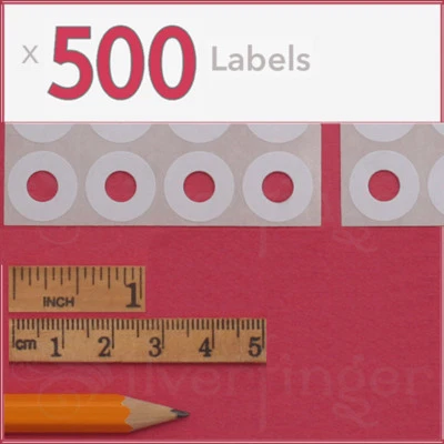 500ct Paper Hole Reinforcements — Label Sticker Binder Ring Punch Hole Protector - Image 1 of 2