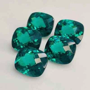 Certified 50 Ct A+ Natural Bluish Green Grandidierite Cushion Gemstone 5 Pcs Lot - Picture 1 of 5
