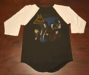 Vintage 80’s Def Leppard Rock Brigade First Tour Shirt 3/4 Sleeve - Picture 1 of 6