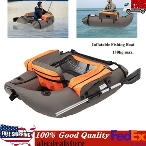 Portable Inflatable Fishing Boat Raft,Backrest Adjustable Angle, Blow Up Boat - Picture 1 of 21