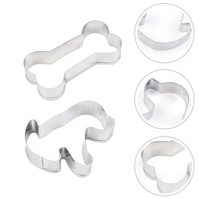 6 stücke Edelstahl Backformen Knochen Hund Geformte Backwerk DIY Formen - Bild 1 von 4